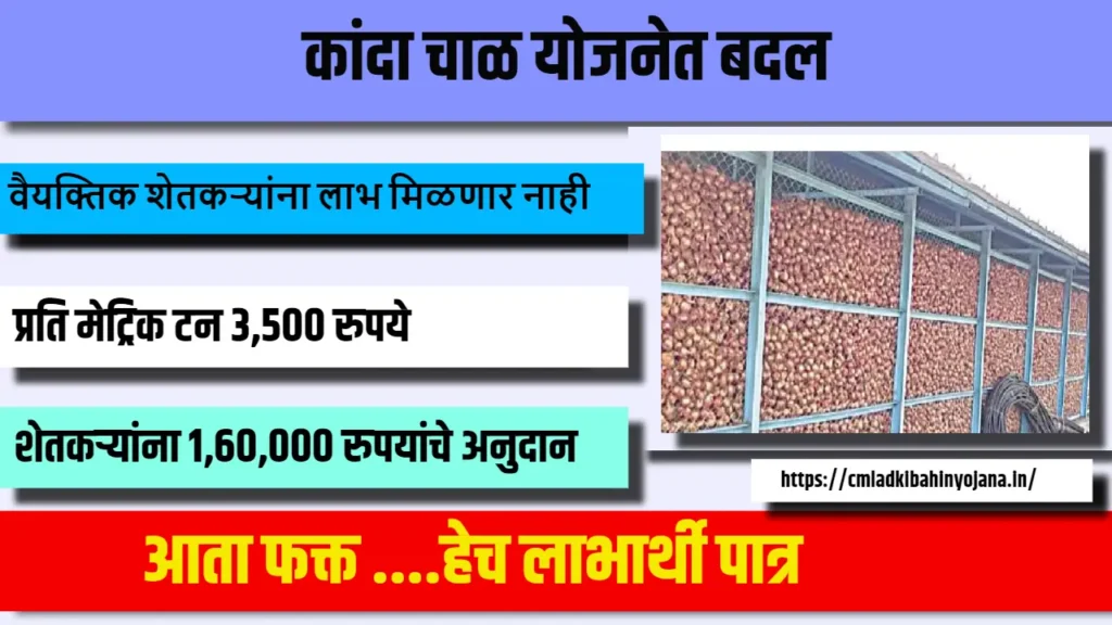 Kanda Chal Yojana 2024: राज्यातील कांदा उत्पादक शेतकऱ्यांसाठी कांदा चाळ योजना 2 Kanda Chal Yojana : राज्यातील कांदा उत्पादक शेतकऱ्यांसाठी कांदा चाळ योजना